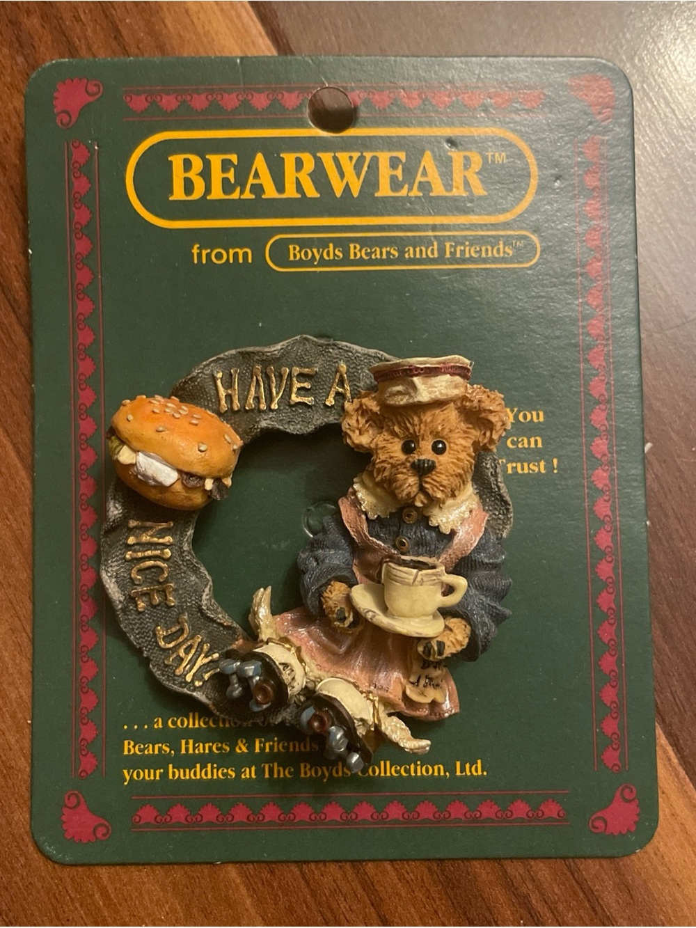 Vintage 1995 Boyd's Bear Have A nice Day Pin New In Packaging #26123